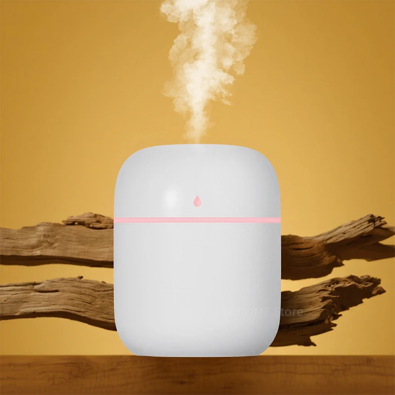 USB Luchtbevochtiger Verstuiver Aroma Olie Diffuser Mute 220 ml Luchtbevochtiger met Nachtlampje voor Auto slaapkamer Cool Mist Sproeier