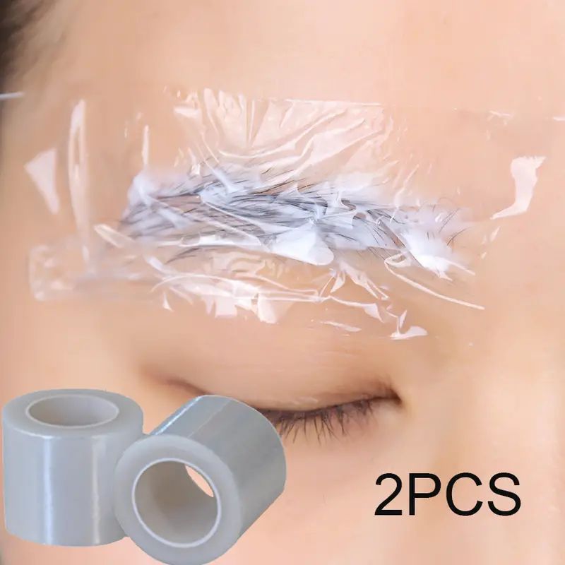 ฝาครอบพลาสติกห่อฟิล์มสําหรับขนตาพืช Eyebrow Tattoo, ห่อพลาสติกแบบใช้แล้วทิ้งสําหรับ Make Up Tattoo Clear Wrap