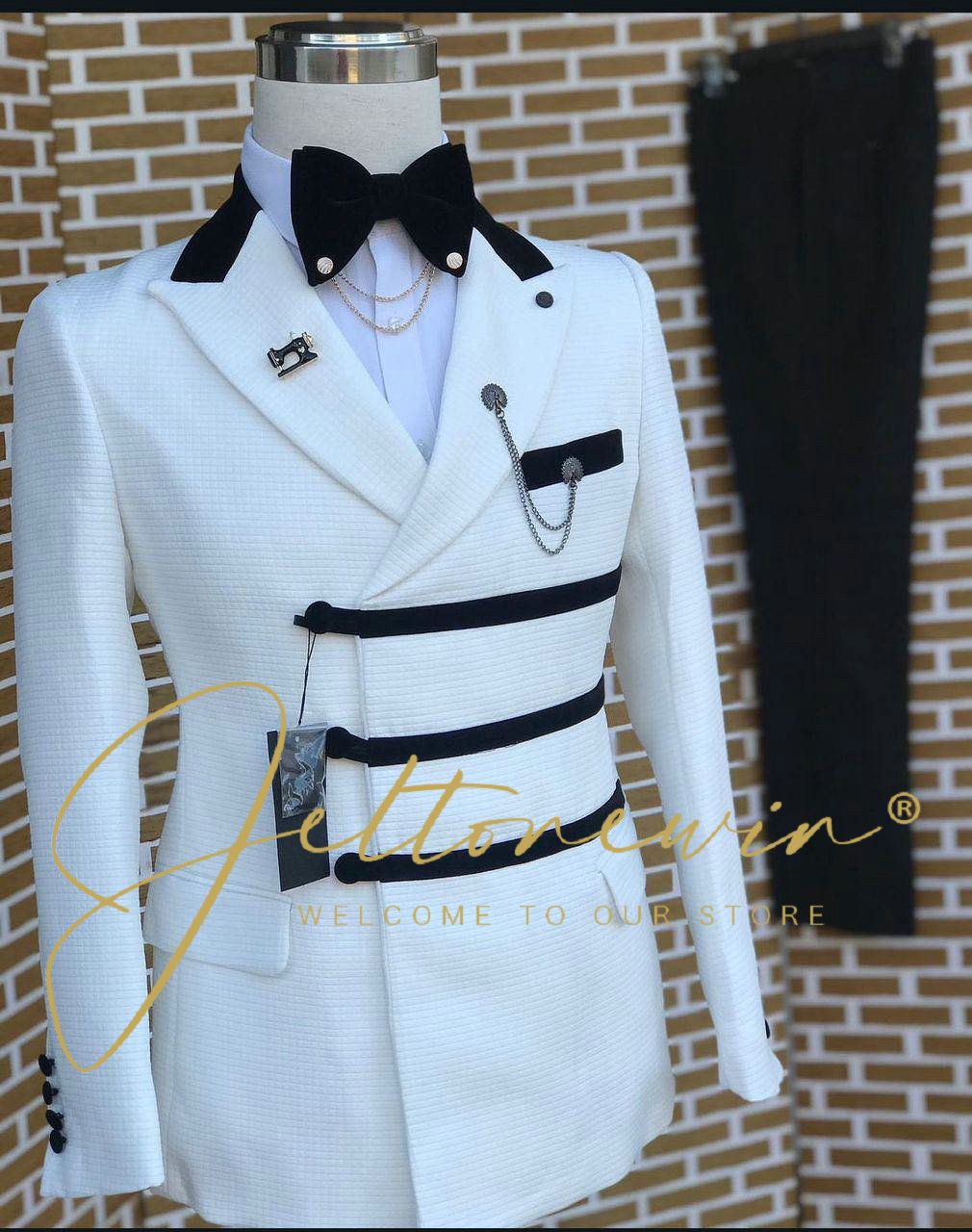Moda Styl Ślub Garnitury Męskie Slim Fit Peak Lapel Blazer Spodnie 2-częściowe Formalne Biznesowe Pan Młody Smokingi Kostium Homme