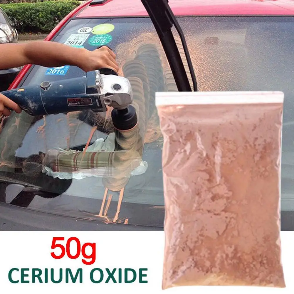 Polvo de óxido de cerio para pulir cristales, accesorios para herramientas, 50g