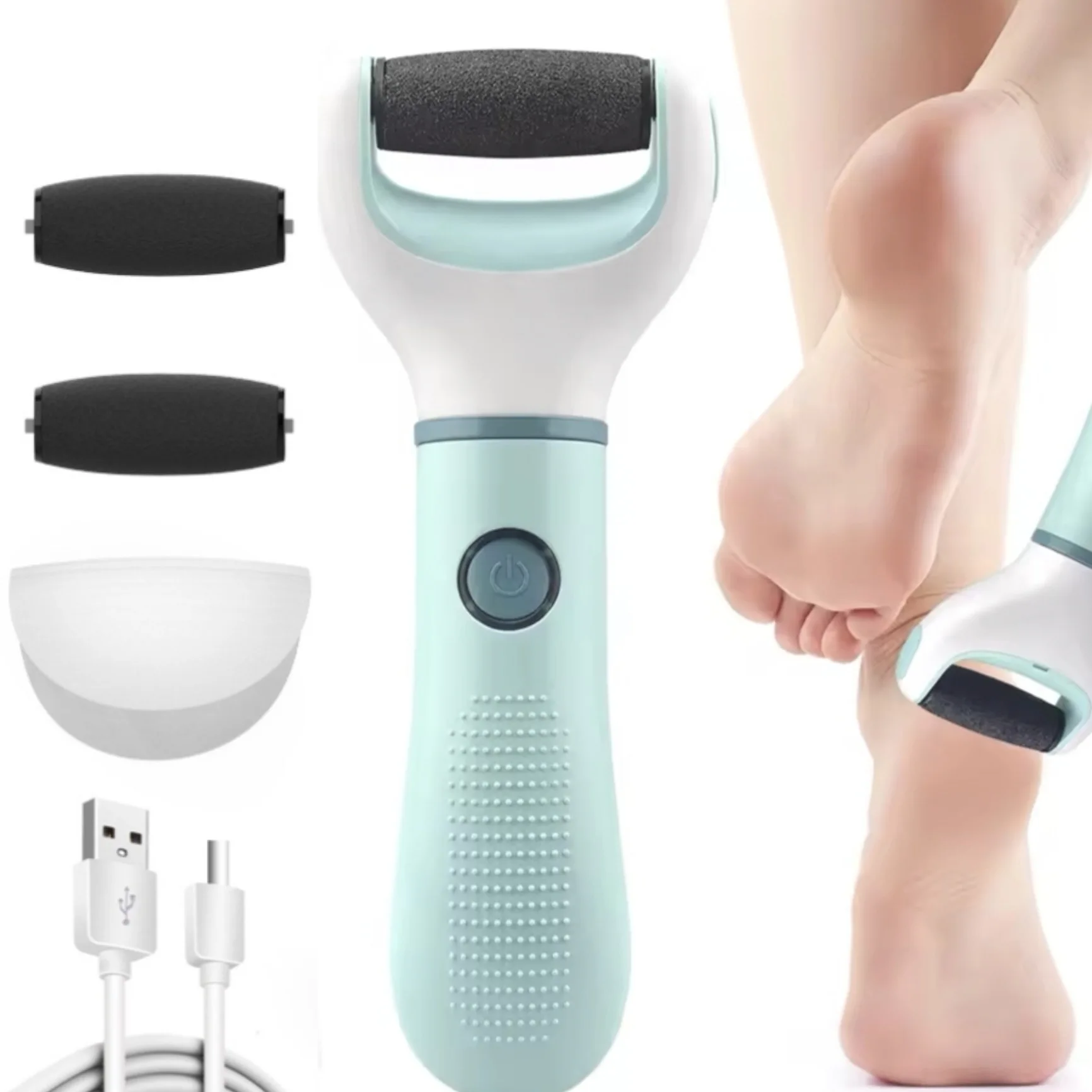 Kit elétrico removedor de calos de pé, arquivo purificador de pé à prova d'água recarregável, kit de ferramentas de pedicure profissional, cuidados com os pés para mortos