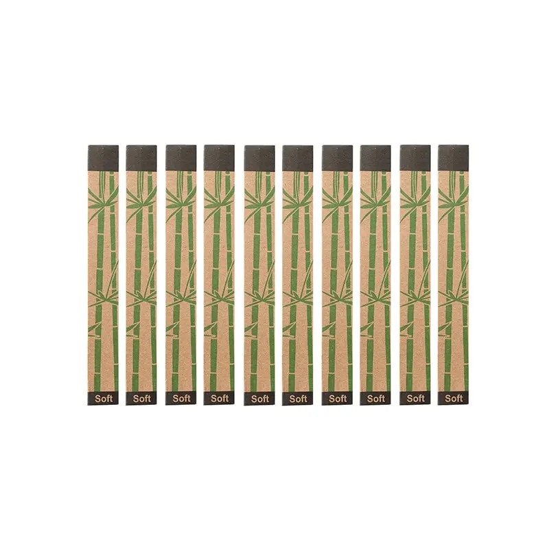 Cross Border Enkele Bamboe Tandenborstel Set Natuurlijke Bamboe Tandenborstel Tablet Set Tien Pack Bamboe Producten Tandenborstel