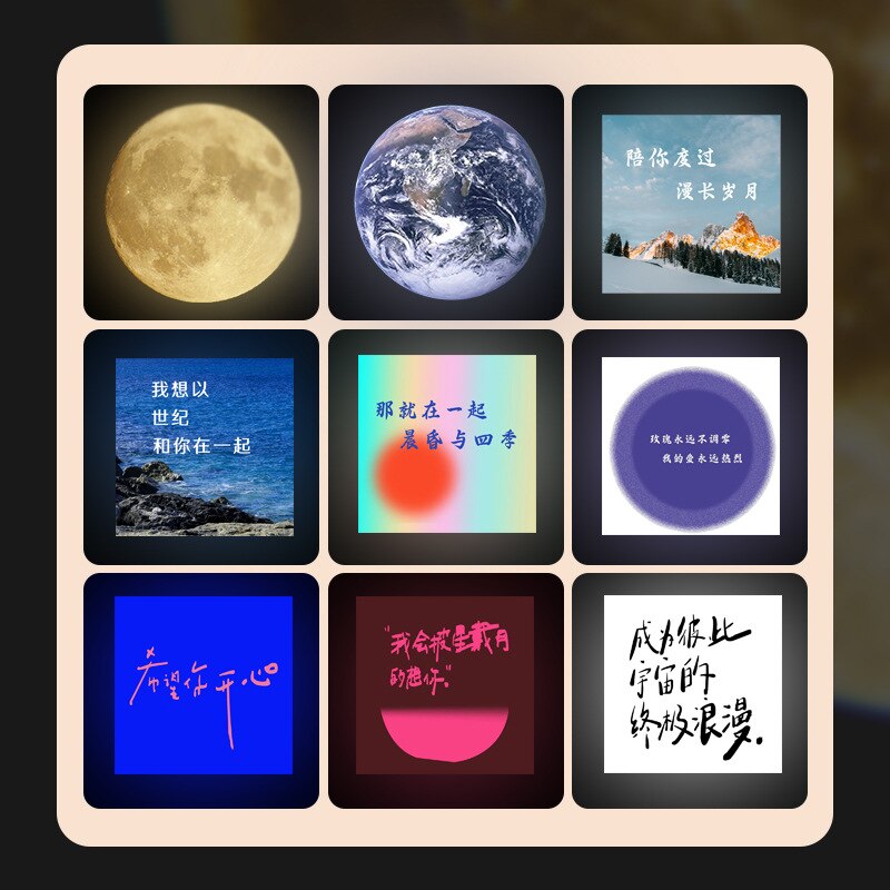 USB LEDナイトライトムーンプロジェクター子供用睡眠惑星プロジェクター背景雰囲気装飾子供用寝室装飾