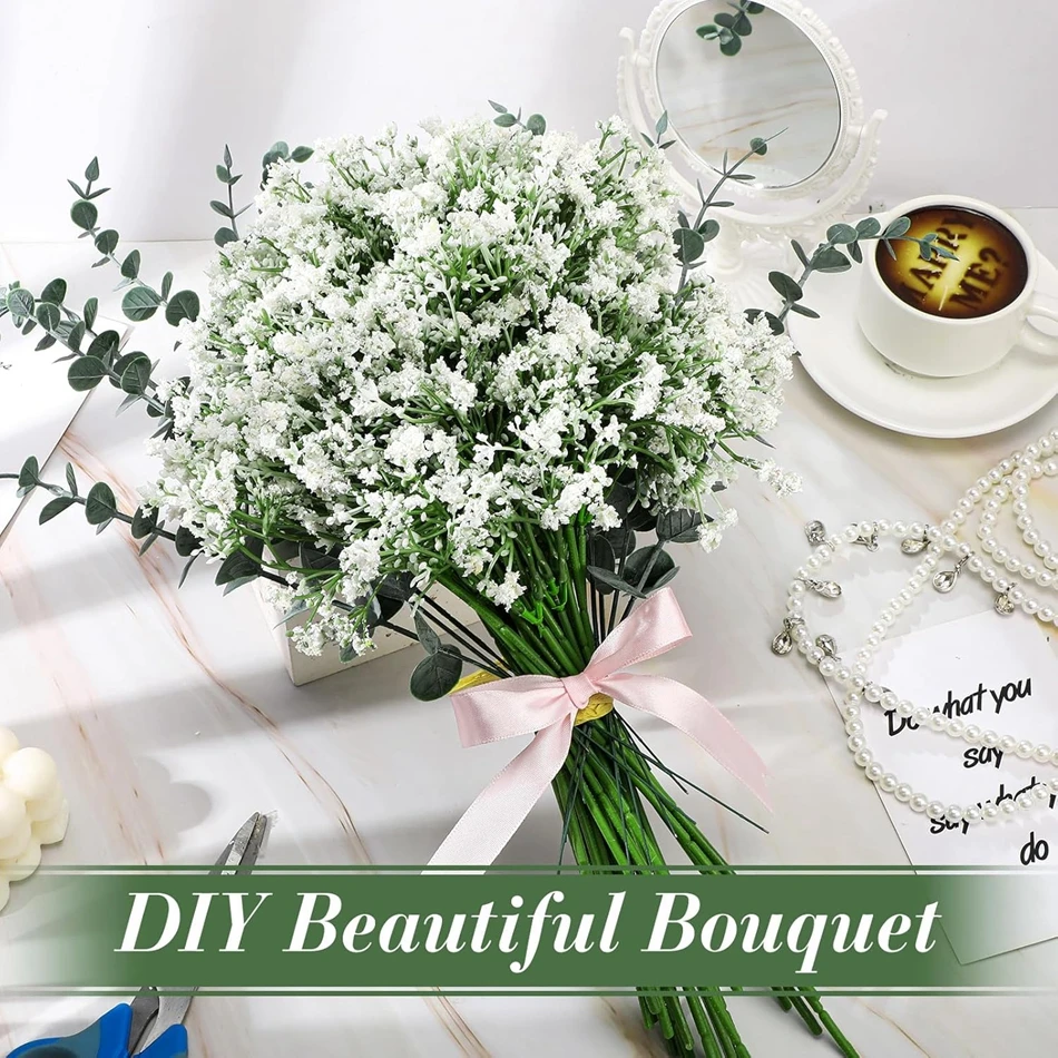 Künstliche Blume Pflanze grüner Stiel Kombination Brautstrauß Hochzeit Zuhause Vase Festival Garten Esstisch Diy Dekor DIY Bühne