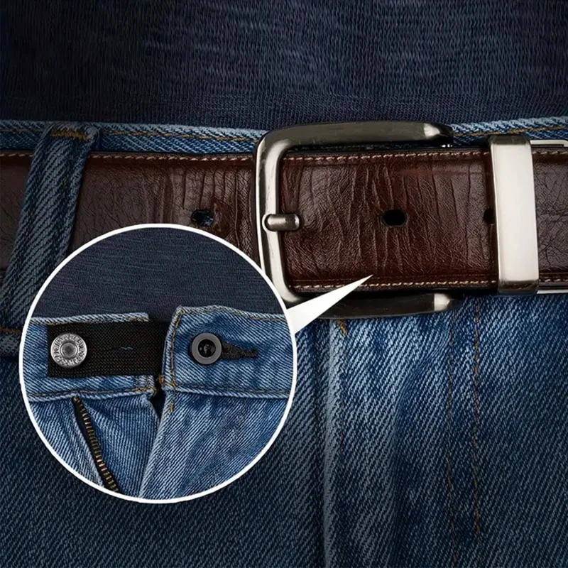 5pcs DENIM Extenders ยืดหยุ่นขยายปุ่มปรับเสื้อผ้า Fastener กางเกงกางเกงกางเกงยีนส์เข็มขัดเอว EXTENSION Snap BUCKLE