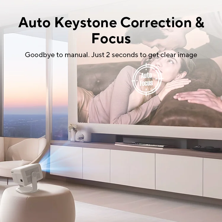 Magcúbico Nativo 1080P 650ANSI 4K Android 11 L018 360 °   Proyector con enfoque automático Keystone Air Mouse Wifi6 BT5.2 portátil al aire libre