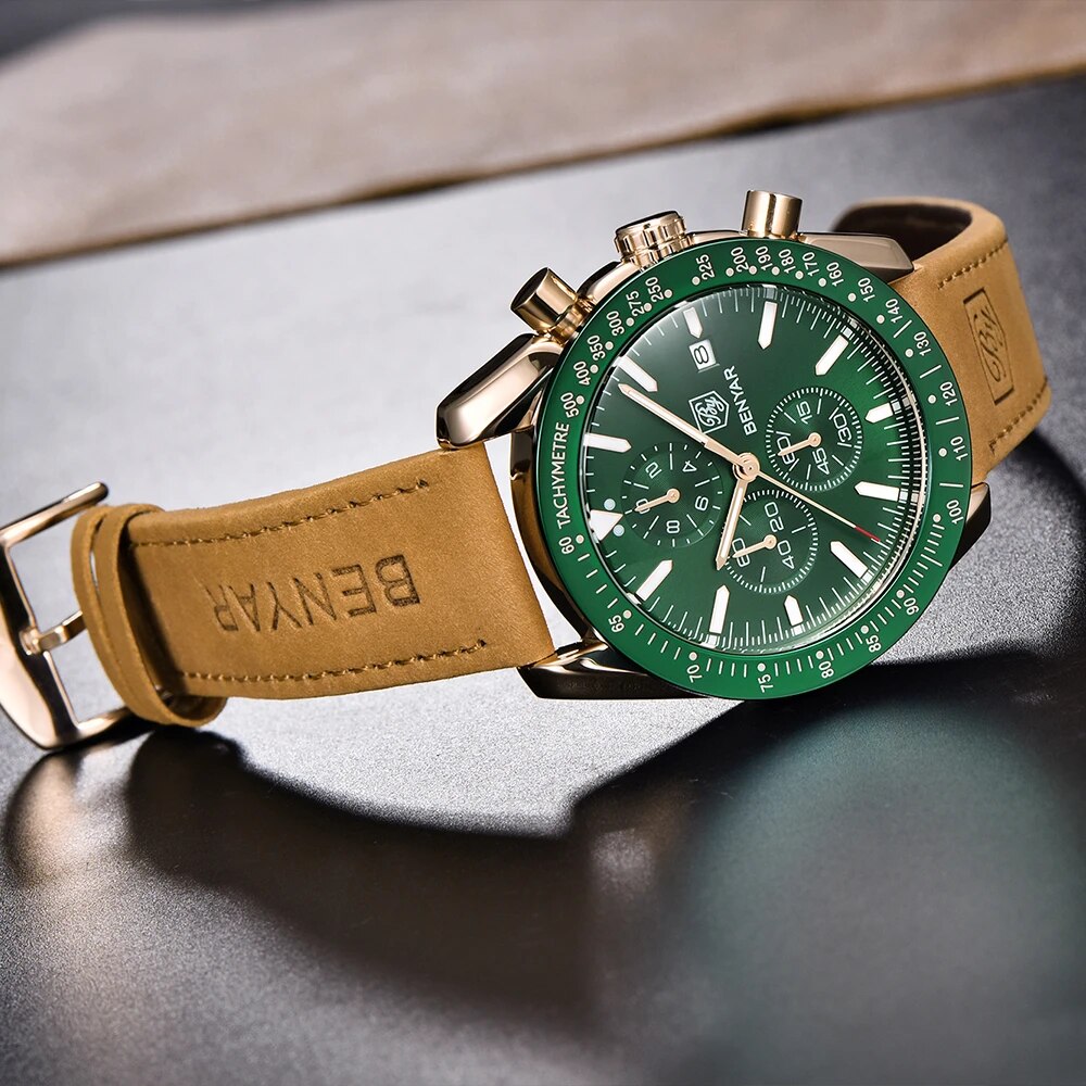ベンヤールメンズウォッチ高級シリコンストラップ防水スポーツクォーツクロノグラフミリタリー時計男性時計relogio masculino