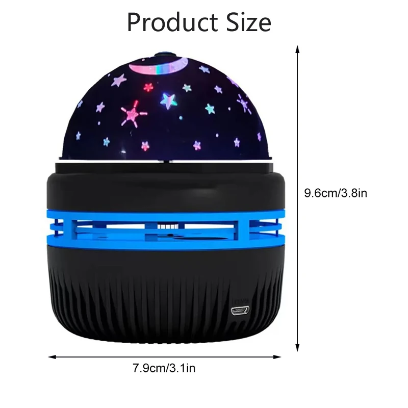 Cielo stellato LED Mini palla da discoteca Proiettore di luce notturna USB Galaxy Creativo Romantico Decorazioni in cristallo Camera da letto per la casa Bar Regalo per bambini