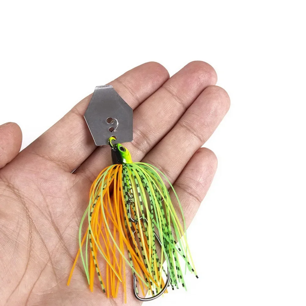1 Cái Mồi Câu Cá 100Mm 11G Lưỡi Kim Loại Mồi Với Viền Cao Su Nhân Tạo Wobbler Buzzbait Jigging Dụ Con Quay Spinner thìa Ăn Pike
