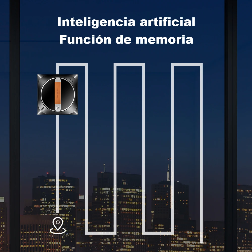(Código de cupón: EUEU03) Ventana robot de limpieza Liectroux YW910, Doble Rociado de Agua,Sensor Láser, Robot de Limpieza de Cristales de Pared en el Hogar, Control por Aplicación, de trabajo sin borde, AI mapa de ruta