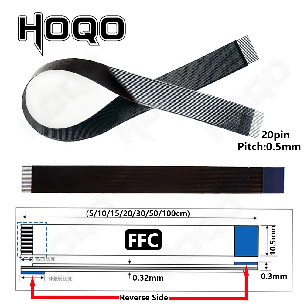 Cinta FPV Compatible con HDMI Cable plano Flexible Raspberry Pi 4 Micro HDMI a HDMI/Mini HDMI hembra 90 grados FFC 20 pines