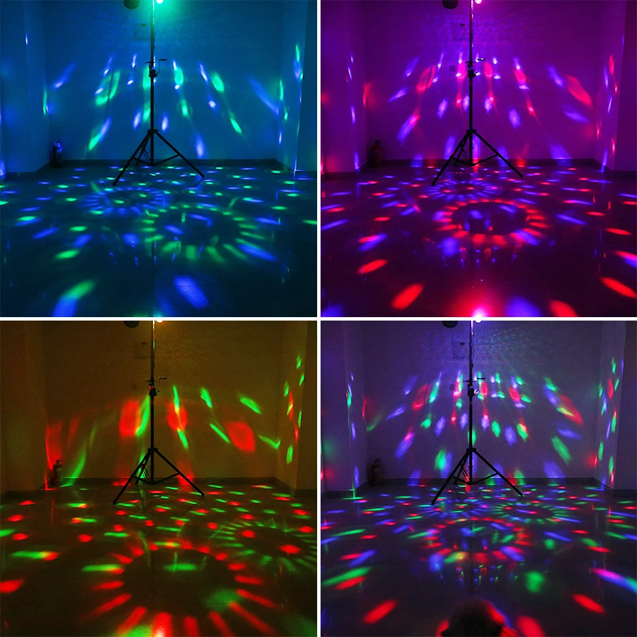 ALIEN RGB Roterende Magische Discobal Licht Geluidsgeactiveerde DJ Strobe Party Bruiloft Dans Kerst Verjaardag Bruiloft Show Lamp