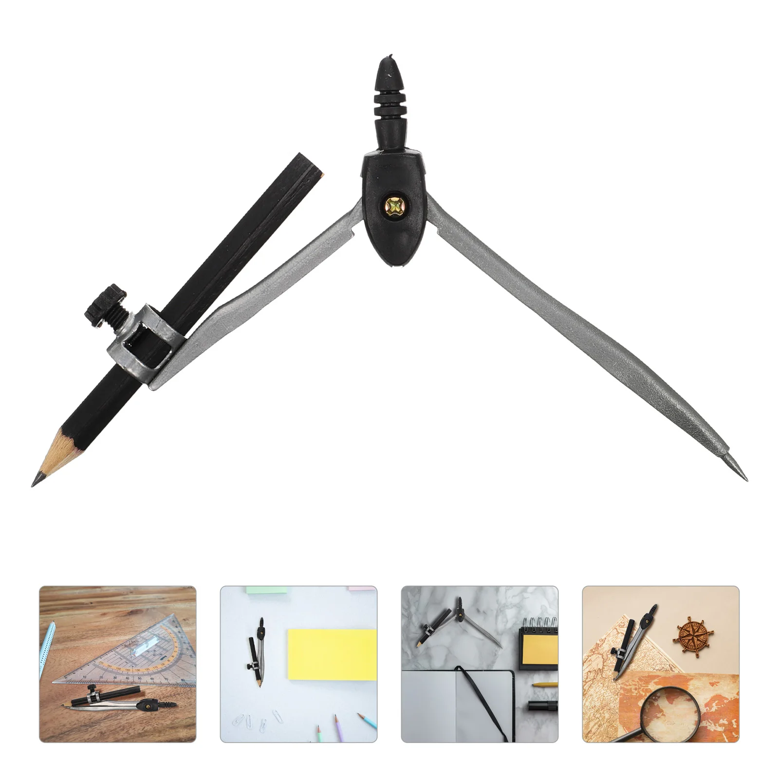 Compass Geometry For Drafting Drawing Tool Math Set Metal Tool Woodworking Professional Kids Compas Student Holder