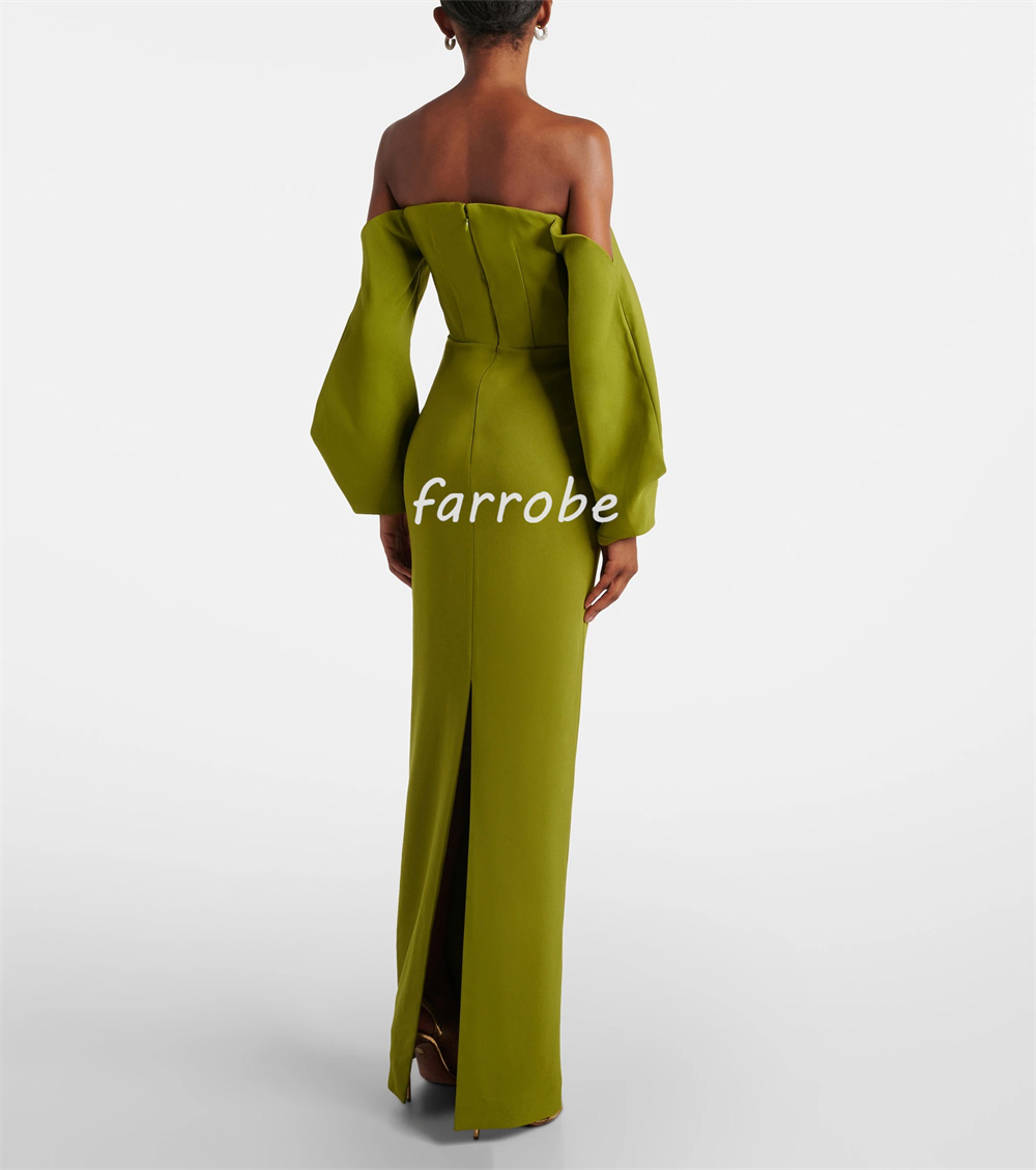 Tamanhos simples personalizados disponíveis jersey plissado em linha reta fora do ombro vestidos longos sob medida vestidos de ocasião combinando casual