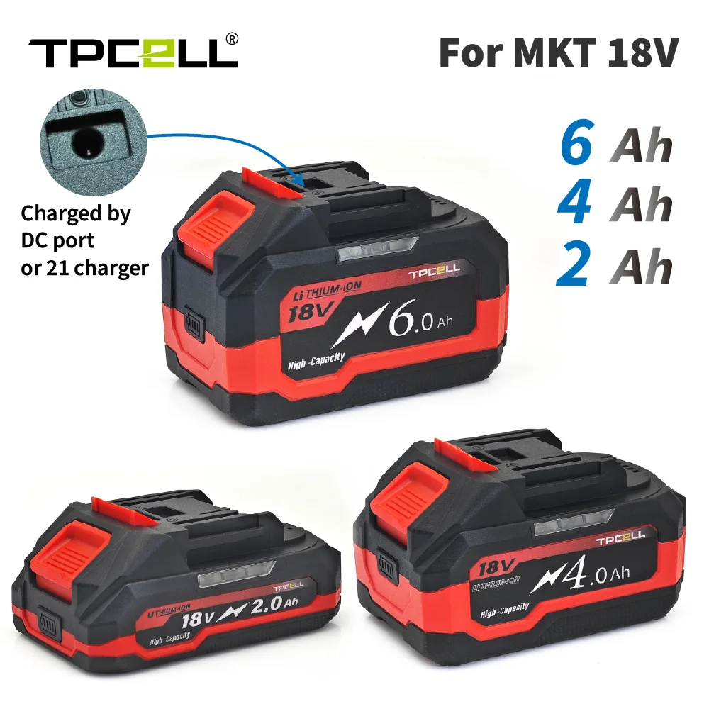 TPCELL 21 В 2/4/6 Ач для аккумулятора Makita 18 В, электроинструменты, литий-ионная замена LXT BL1850 BL1840 для отвертки 18 В с BMS