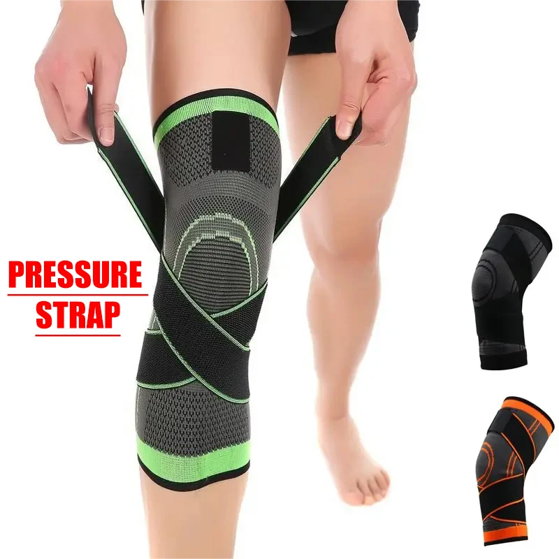 Esercizio di compressione della fascia, ginocchiere per il Fitness, corsa, alpinismo, ginocchiere da basket, ginocchiere sportive in Nylon caldo