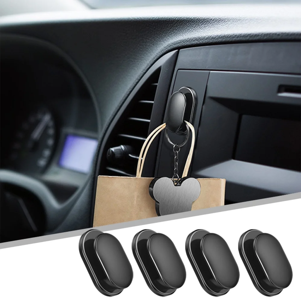 Mini ganchos para coche, soporte de almacenamiento Interior para Cable USB, llave de auriculares, tablero autoadhesivo, gancho para colgar en la pared, accesorios para automóvil