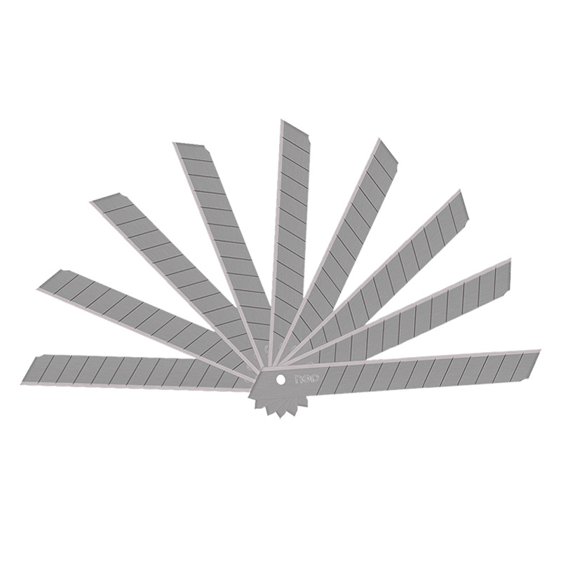 低炭素合金鋼ユーティリティナイフブレード、ペーパーカッティングクラフト、オフィスステーショナリー、アートペーパー、9mm、パックあたり10個