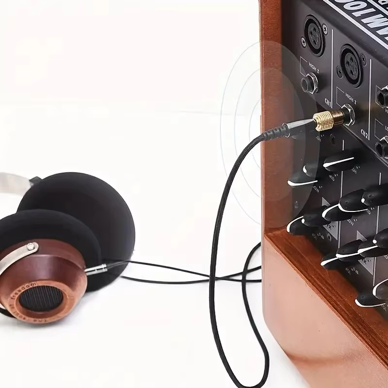 Conjunto de adaptador de áudio de 2 pacotes de 6,5 mm a 3,5 mm e 3,5 mm a 6,5 mm de 1/4 polegadas a 1/8 polegadas e 1/8 polegadas a 1/4 polegadas adequado para fone de ouvido