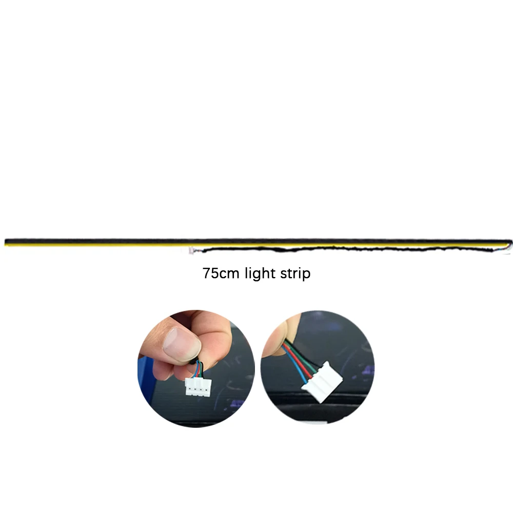 64 สี Ambient Light อะไหล่ Auto parts 35/75/110 ซม.แถบหลัก/Sub Controller สายไฟต่ออุปกรณ์เสริมสําหรับรถยนต์