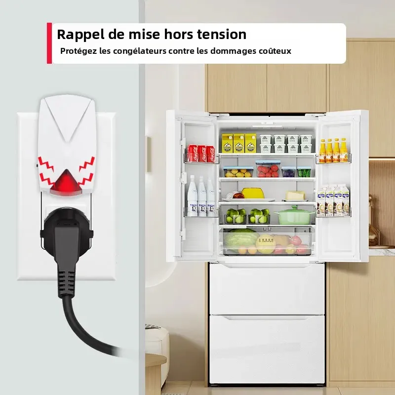 Paquet de 2 alarmes de panne de courant, alarme de panne de courant avec alerte 118dB 12H, alerte de détecteur de mise hors tension pour réfrigérateur, pompes de puisard