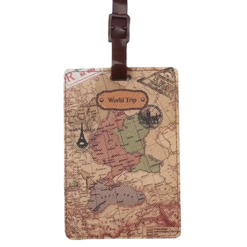 PU Koffer ID Adresse Halter Gepäck Boarding Tag Tragbare Label Kreative Reise Hohe Qualität Reise Zubehör Gepäck Tag