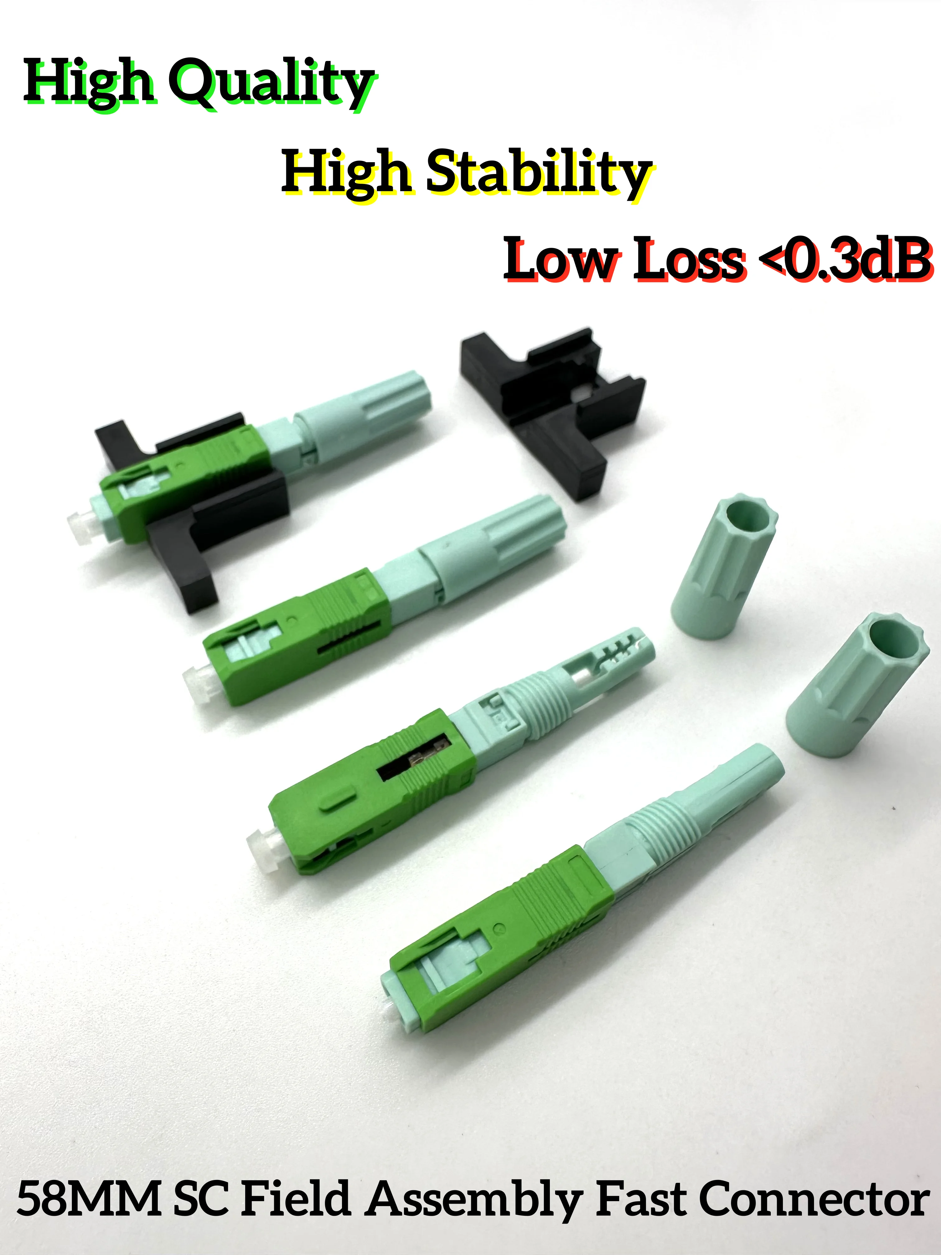 FTTH 58MM Fixed-length Block LX58 Single-Mode SC APC UPC Fast Connector FTTH Tool fiber optic Quick connector 10/20/50pcs Lot