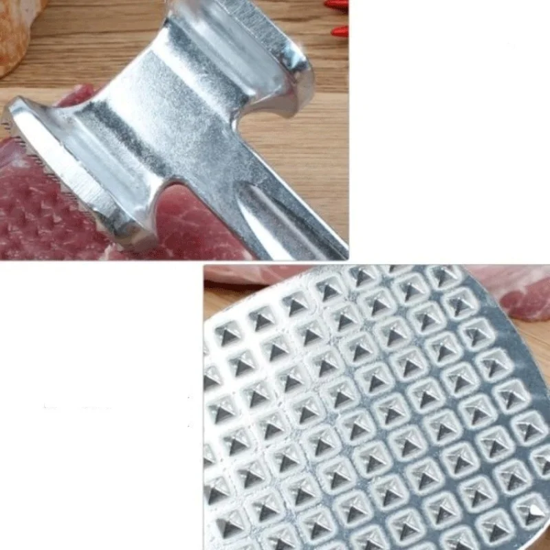 1 PC อลูมิเนียมอัลลอยด์เนื้อ Tenderizer ค้อน-สแตนเลสสตีลครัวเครื่องมือรูปแบบเพชรสําหรับสเต็ก,ไก่,หมูและอื่นๆ |