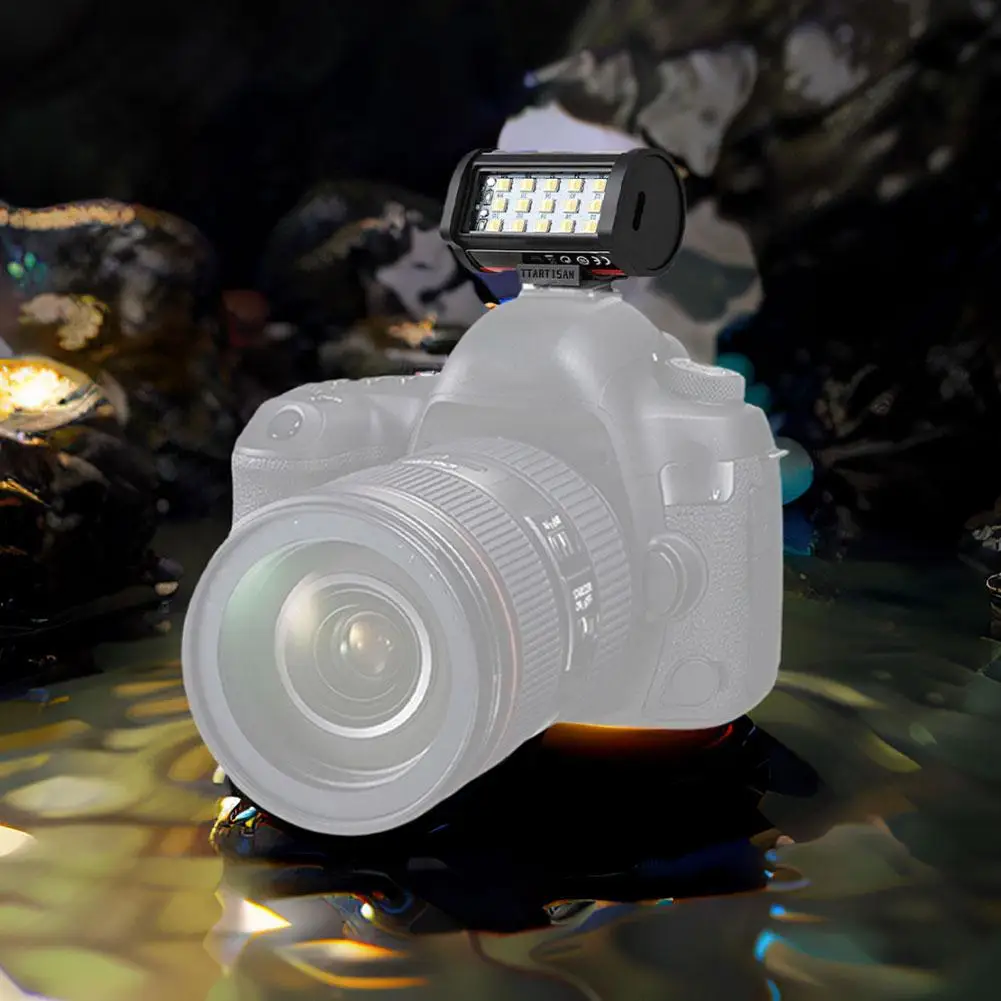 Mini Magnetic Flash With Cold Shoe Mount For Shooting Fill Light Night Scene USB Rechargeable 3W Portable Camera Flash