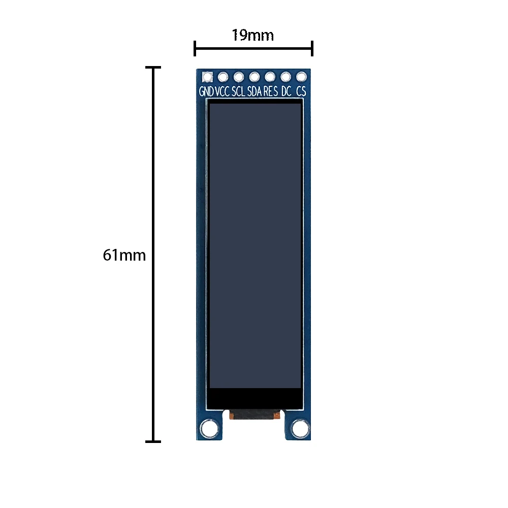 1,71 Zoll oled Display 128 oled Display x 32 Bildschirm ssd1312 Treiber iic Schnitts telle