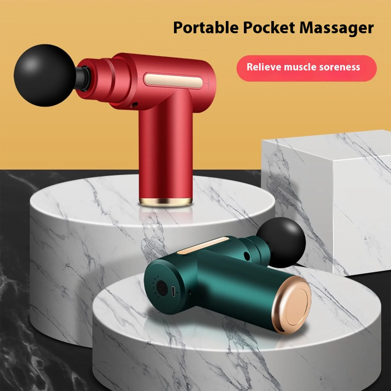Nuova pistola per fascia portatile per massaggio dei tessuti profondi Mini attrezzatura per massaggio a velocità leggera e regolabile adatta per tutto il corpo