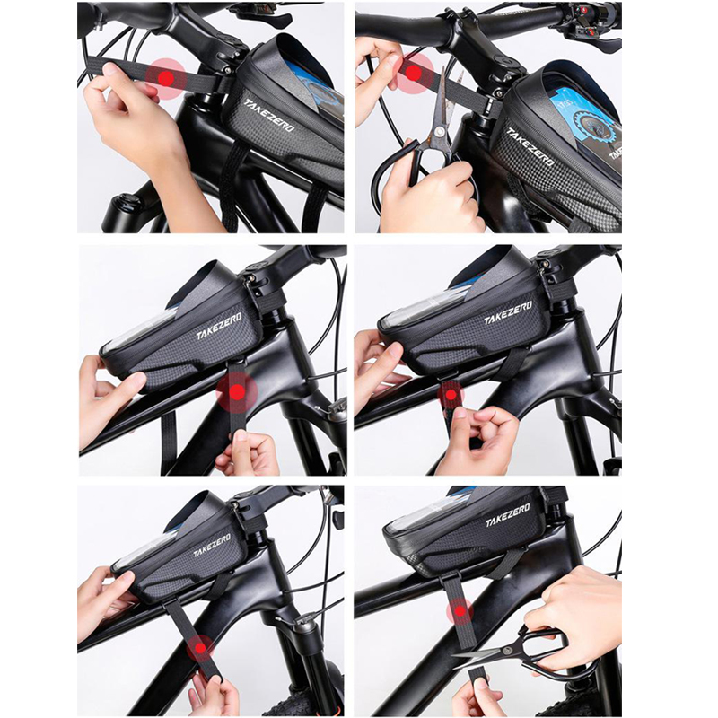 여름 산악 자전거 가방 EVA 하드 쉘 프론트 빔 자전거 가방 로드 바이크 휴대폰 중성 탑 튜브 가방 사이클링 장비