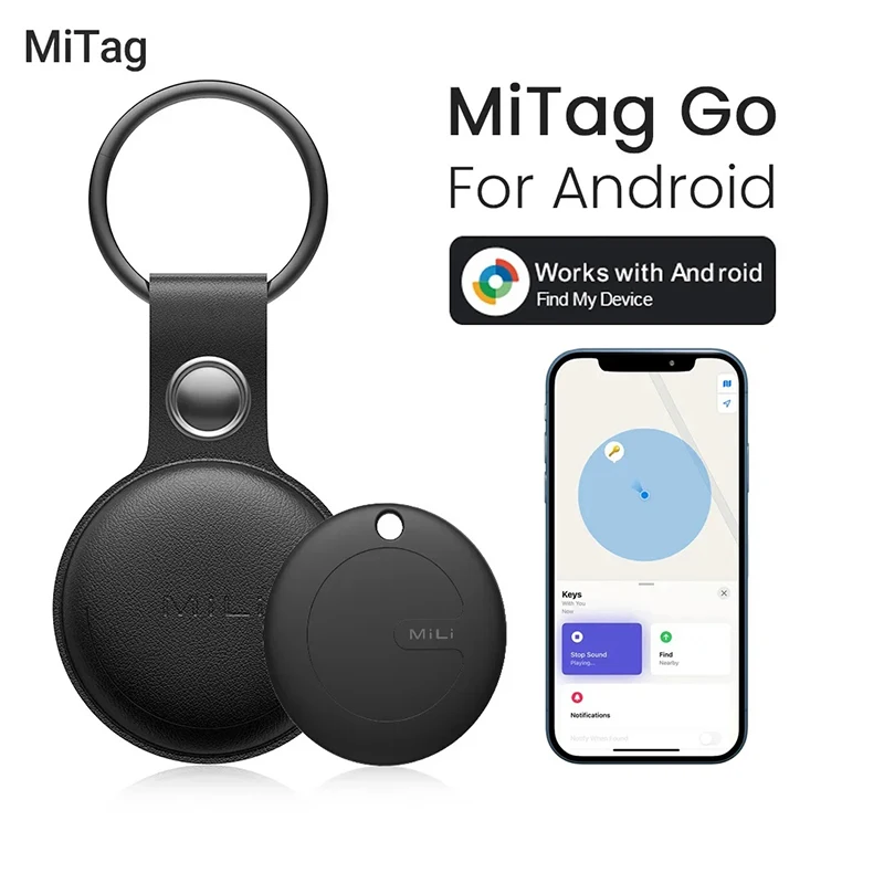 Умный GPS-трекер MiLi для Android, устройство с защитой от потери предметов, интеллектуальный локатор, работающий с Google Find My Device для ключа домашнего животного