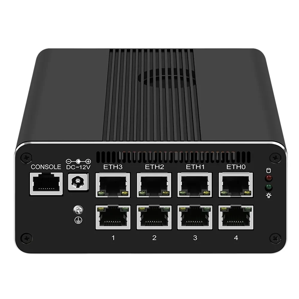 Urządzenie Micro Firewall, Mini PC, VPN, Router PC, Intel i5 1250P 1235U 1215U 8505 AES-NI, 4 x 2.5GbE I226-V, Konsola, 2*HDMI DP