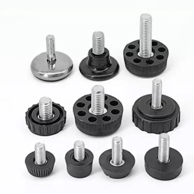 M10 M8 M6 Height Adjustable Screw Nut Floor Protector Leveling Table Chair Leg Feet Screw-in Base Sofa Bed Cabinet Table Pads