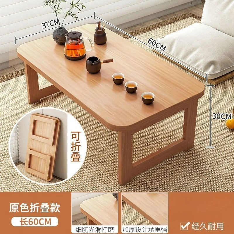 60*37*30cm Foldable Workbench Table Household Tatami Coffee Table Bed Learning To Write Computer Low Bay Window Table