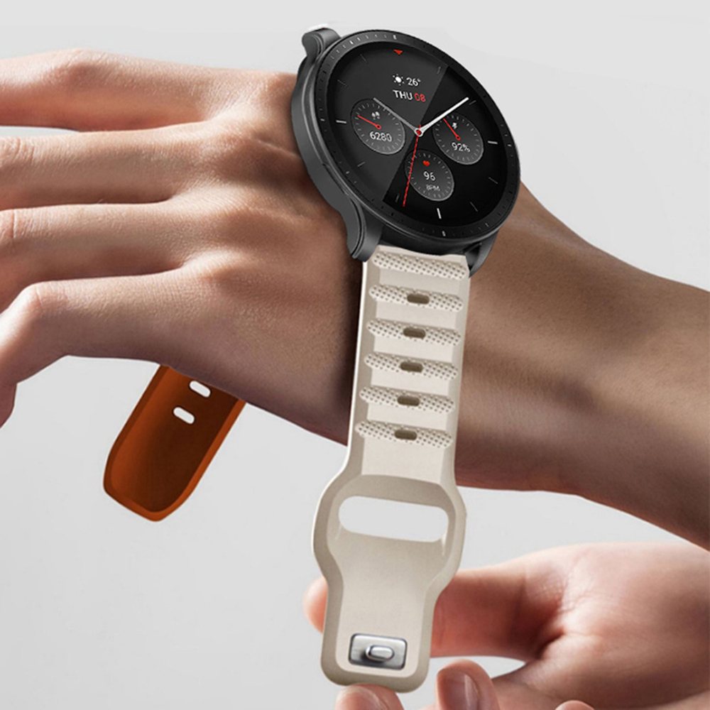 通気性のあるシリコンウォッチストラップ,Samsung Watch 6,5,4,3,active 2,2,gear,s2,s3,gt 4,3,2,2 46mm、42mm、20mm、22mm