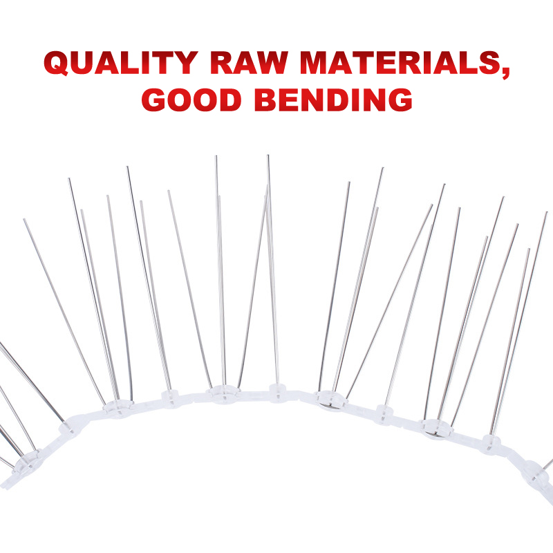 25/50 centimetri In Acciaio Inox Spine di Uccelli Giardino Frutteto Recinzione Spikes Catcher Repeller Antifurto Piccione Chiodi Base di Plastica