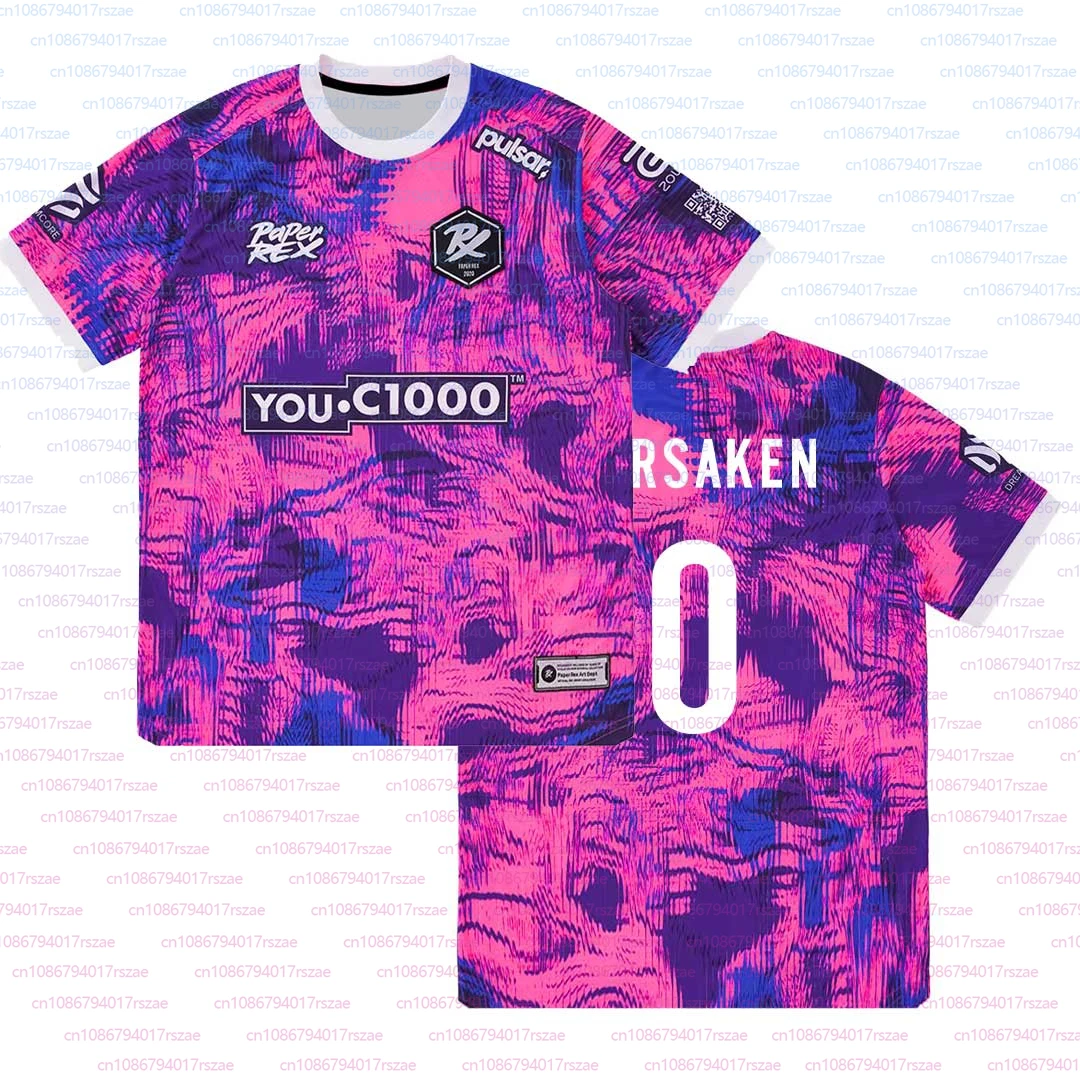 Paper Rex DinoGlitch Джерси серии 2025/2026 Униформа VALORANT Esports Club PRX Модные футболки Мужские футболки F0RSAKEN Уличная одежда