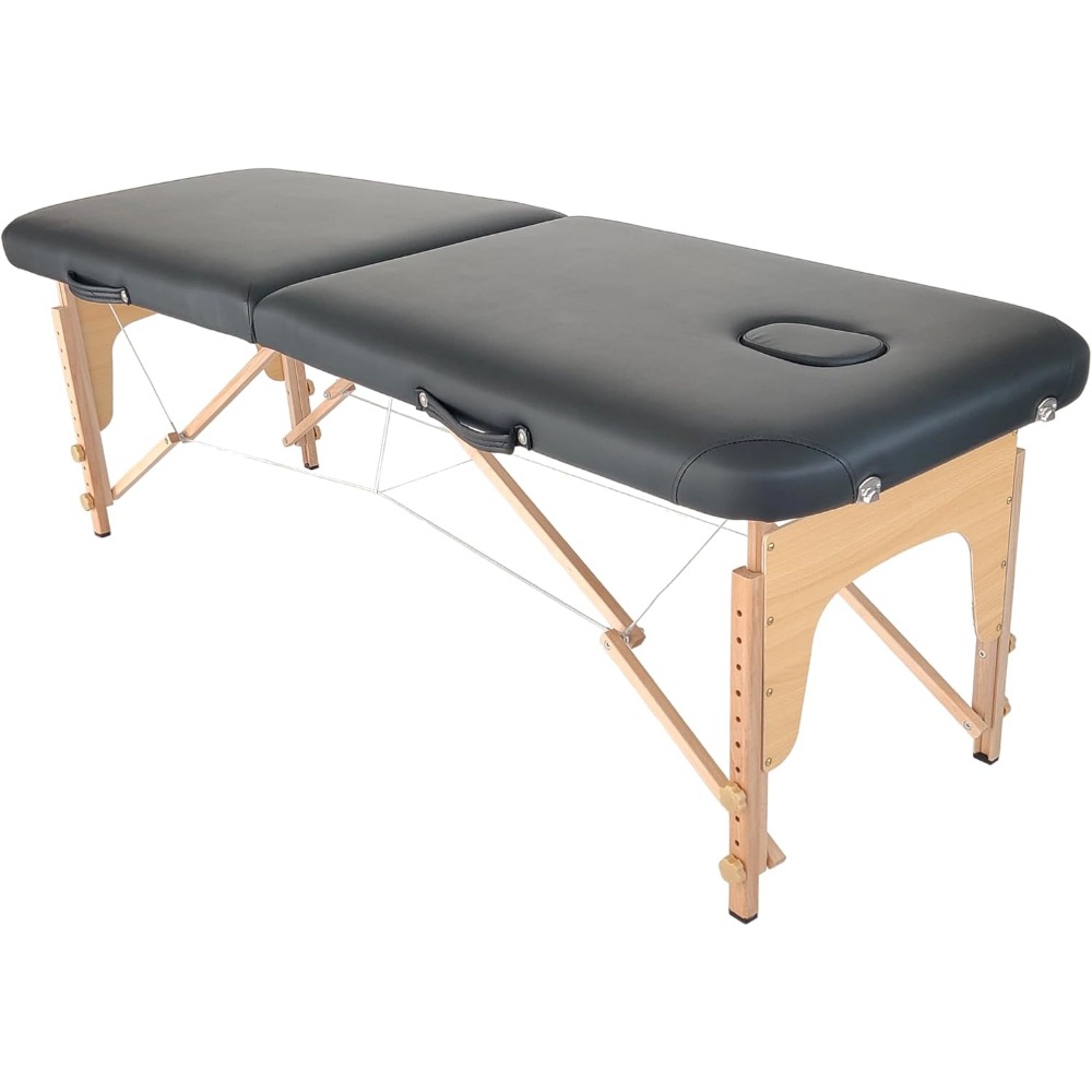 Mobiler Massagetisch Basic 185 x 60 cm – leicht 11,8 kg – Massagetisch, Massagestuhl, 2 Zonen klappbar