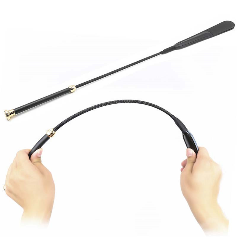 64CM Real Leather Whip High Elasticity Support, Premium Quality Crops Equestrianism Horse Whip