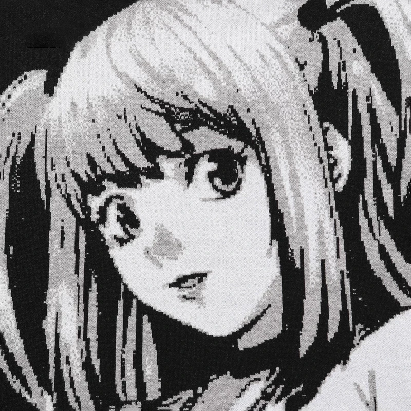 女性ヒップホップストリート原宿セーターヴィンテージ和風アニメガールニット 2023 綿プルオーバーセーター女性服