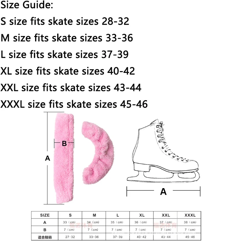 S-XXL patinação no gelo figura skate lâmina capa à prova de poeira sapatos de skate cobre protetor de lã elástica anti-ferrugem absorção de água