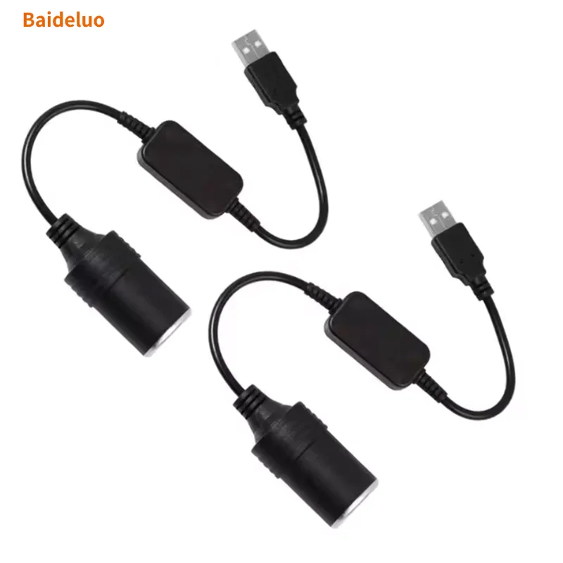 1pc 5V 2A USB Naar 12V Sigarettenaansteker USB Man-vrouw Sigarettenaansteker Adapter converter Auto Elektronica Accessoires