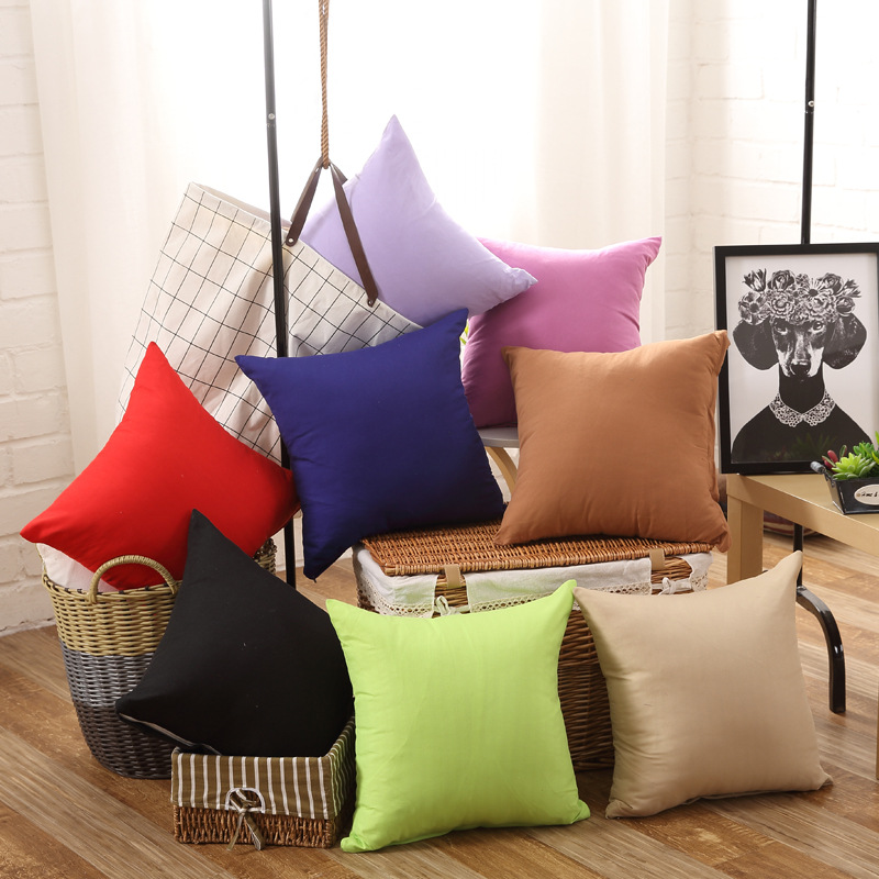 Candy Cor Almofada Capa para Assento de Carro, Monocromático Fronha, Fronha Decorativa, Home Supply