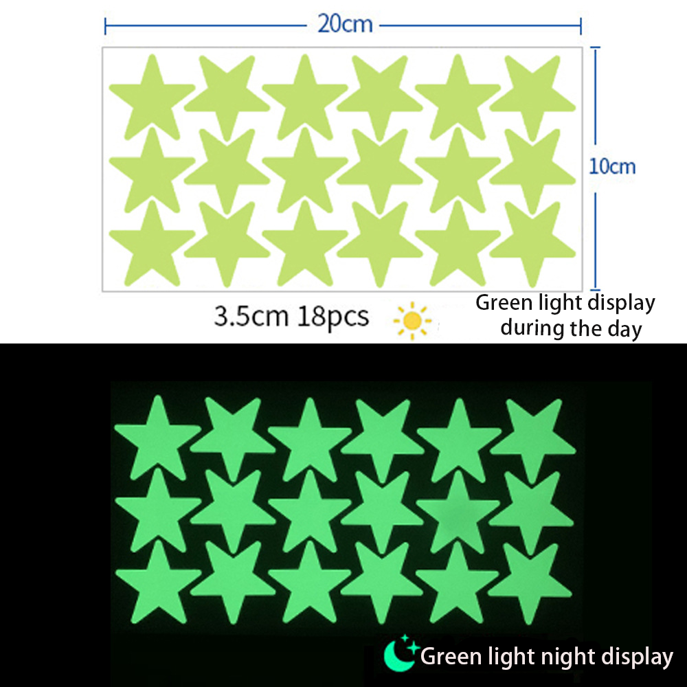Star Luminous Stickers For Children's Room Wall Creative Decoration Fluorescent Stickers for Bedroom Living Room  Wall Stickers
