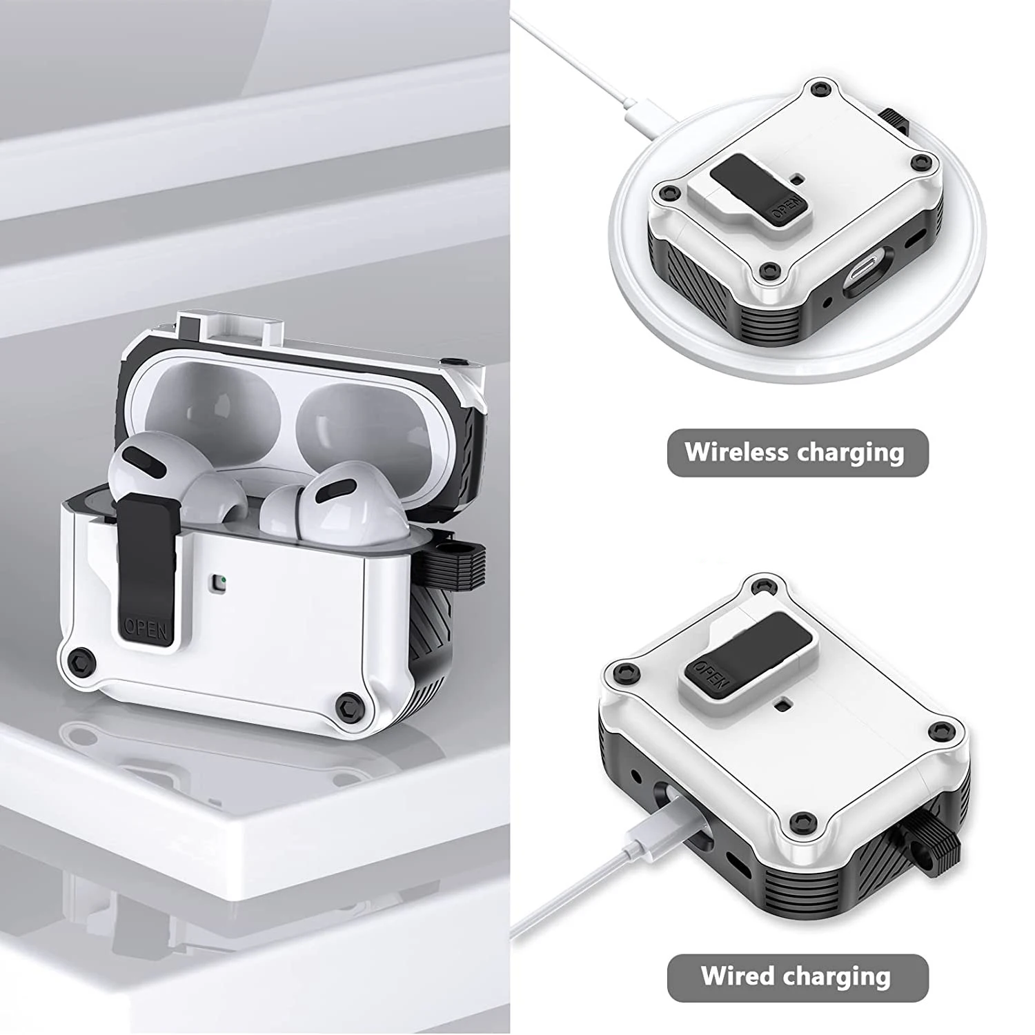 Security Lock Cover for AirPods Pro 3 2025 Case for AirPods Pro2 Pro 2nd 2023 Cases Shockproof Cover For Airpods 4 4th 3 Fundas