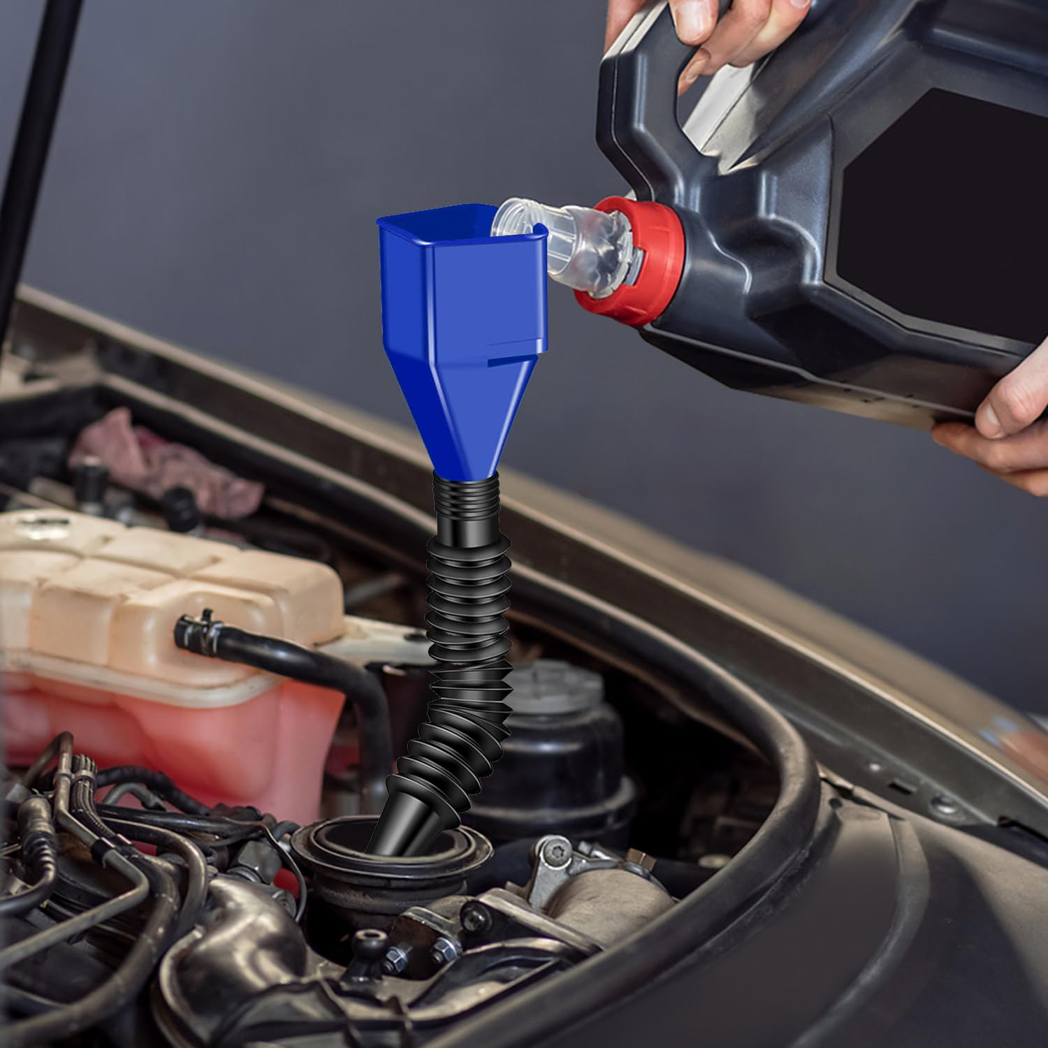 1 Stuks Auto Tanken Trechter Benzine Opvouwbare Motorolie Trechter Tool Plastic Trechter Auto Tanken Tool Auto Accessoires