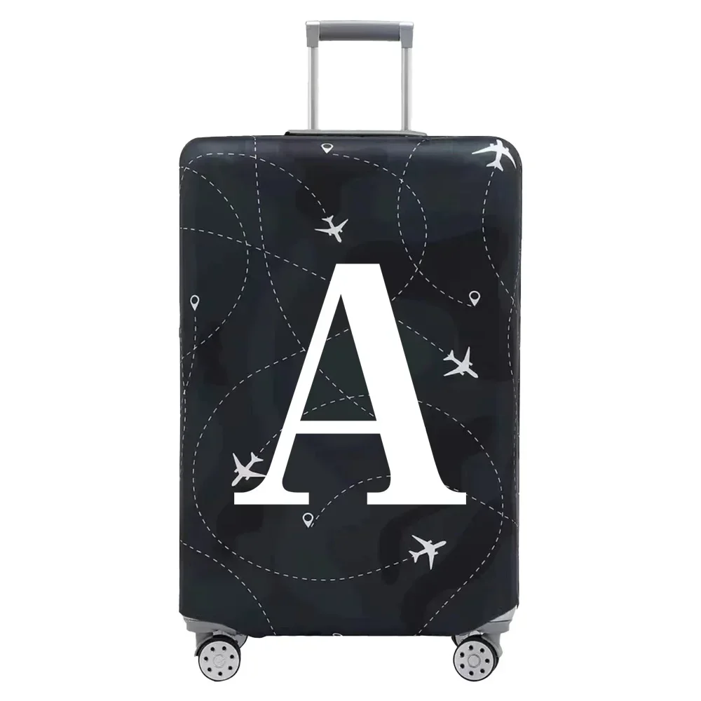 Grosso Elastic Bagagem Capa Protetora, Capa Dust, Anti-Scratch Suitcase, Padrão Branco, Acessórios de Viagem, 18-32 Polegada Bag