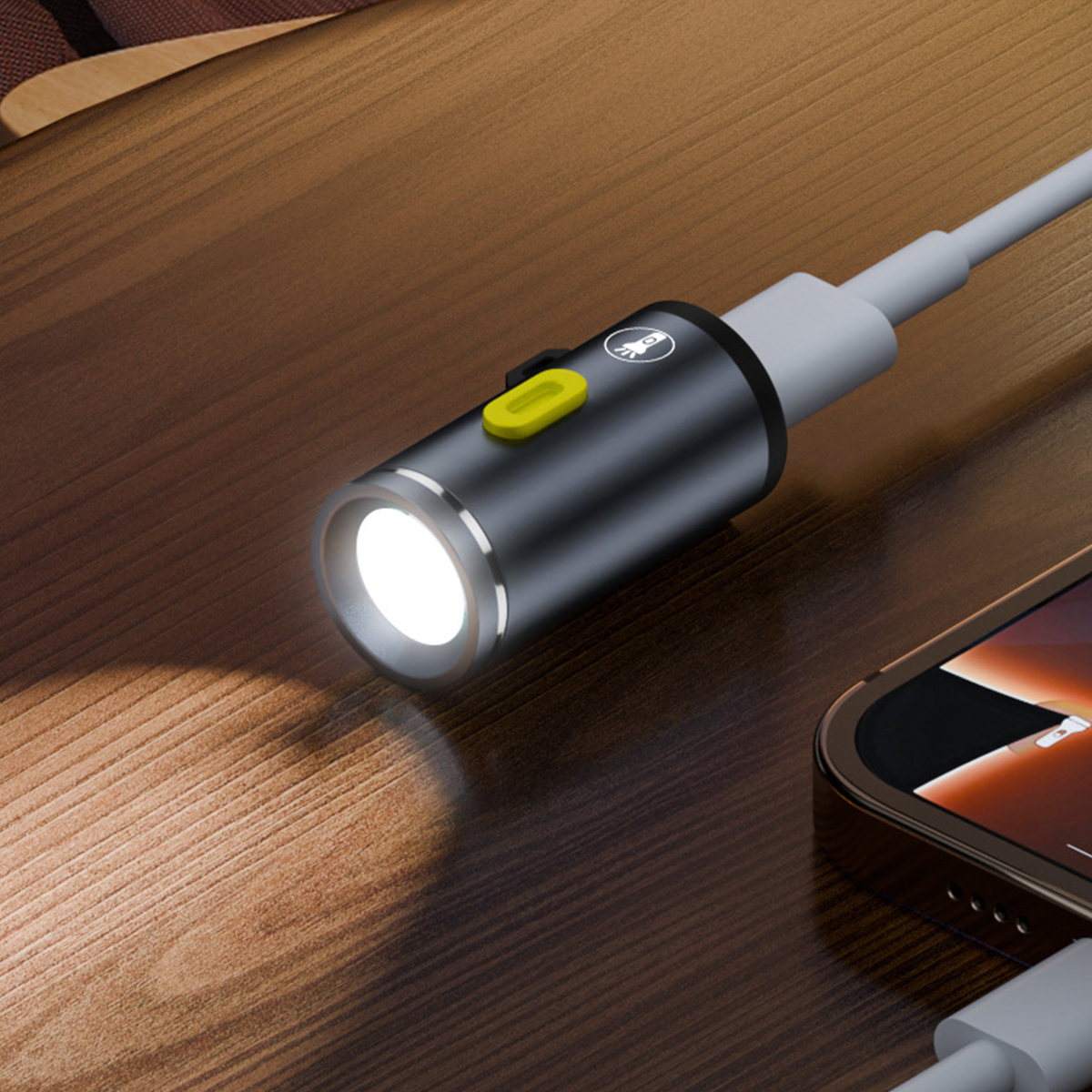 Mini geführte Taschenlampe braucht keine Batterie Design Cob kaltes Weiß angetrieben von Typ C Steckverbinder tragbare Taschengröße Arbeitstaschenlampen